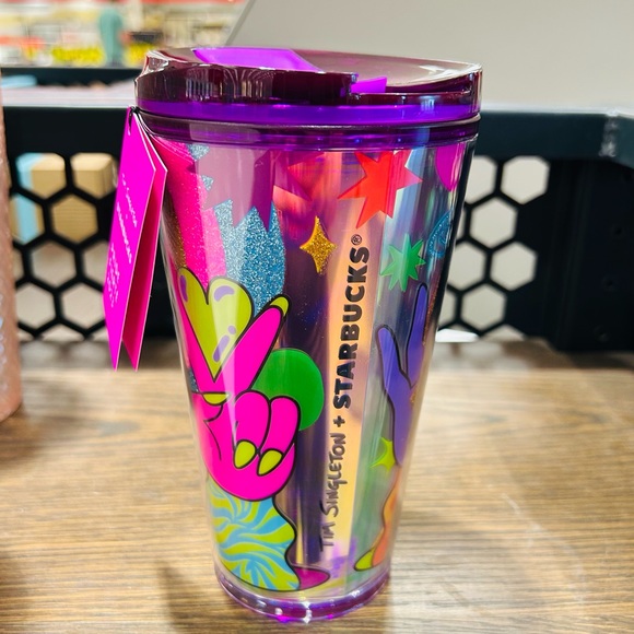 Starbucks Tim Singleton Pride Cup Holographic Tumbler Cold Brew 2023 Exclusive - Picture 10 of 11